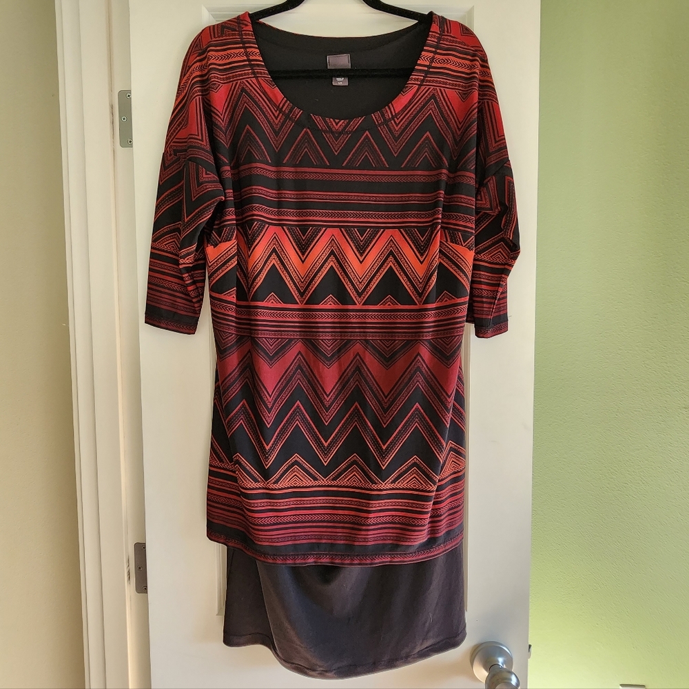 Covington black and red dress